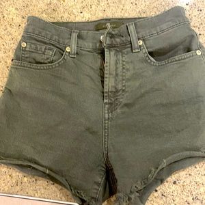 7 for all mankind olive Jean shorts